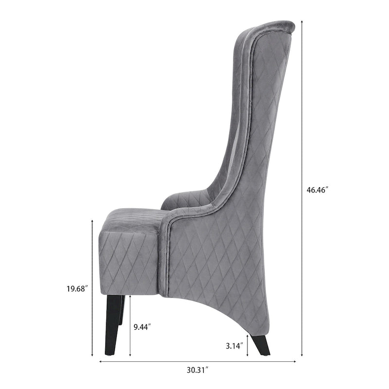 Fauteuil capitonné à dossier haut en tissu, avec pieds en bois de bouleau – 1 place – Noir/Gris/Bleu/Vert Rétro/Blanc