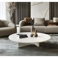 Table Basse en Marbre Naturel Blanc & Naturel / Beige & Jaune / Bleu & Gris