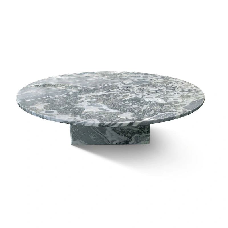 Table Basse en Marbre Naturel Blanc & Naturel / Beige & Jaune / Bleu & Gris