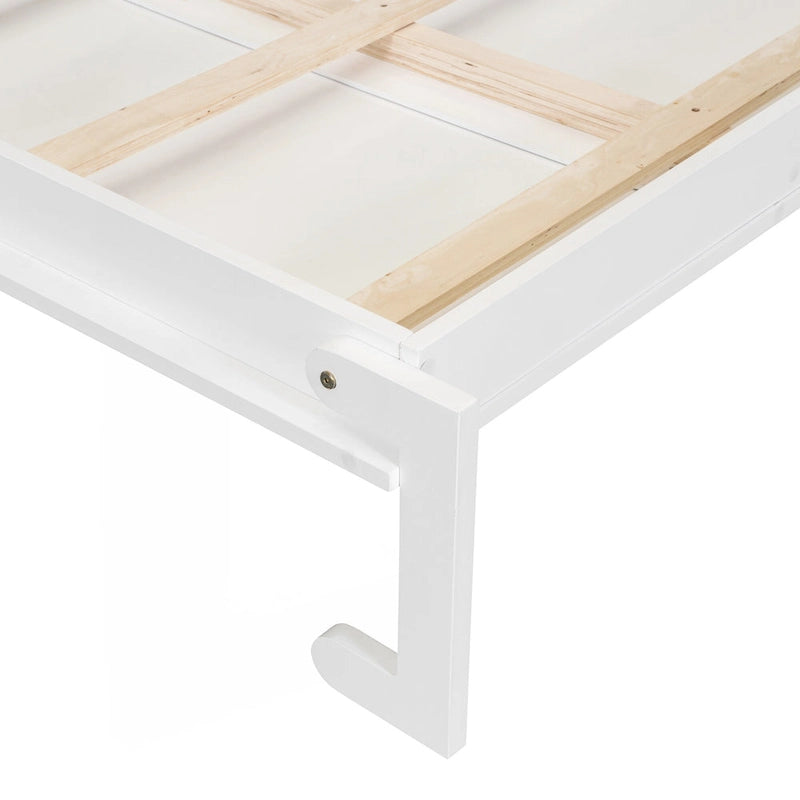 Lit escamotable Espresso Queen avec armoire, bureau et miroir de courtoisie rabattable