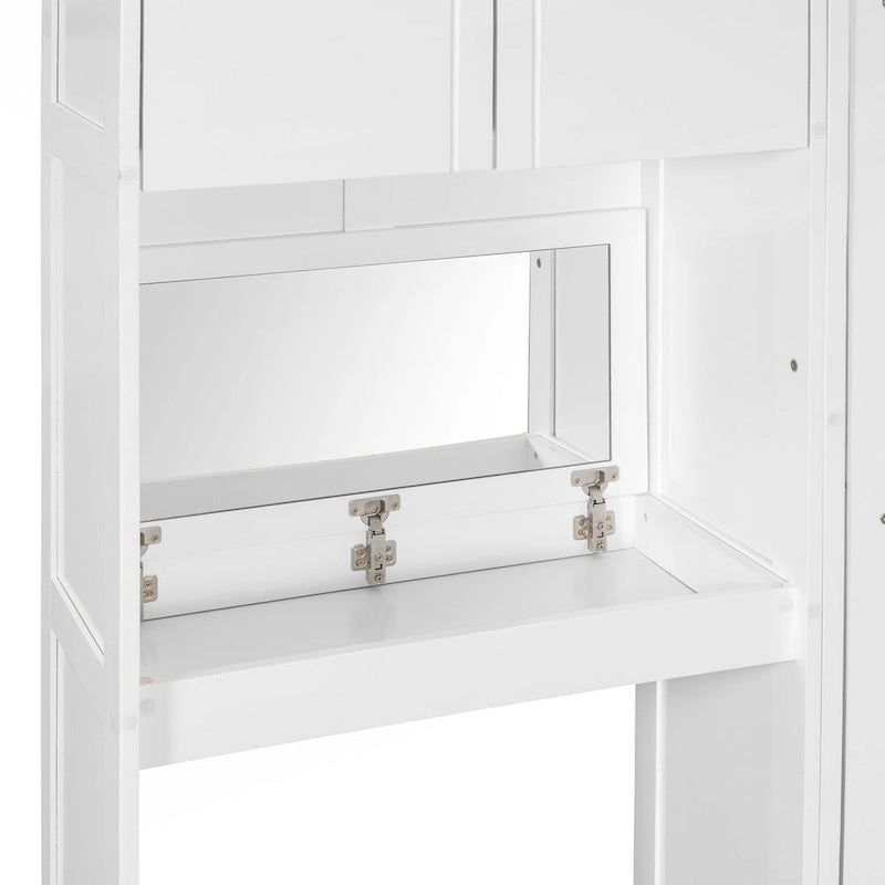 Lit escamotable Espresso Queen avec armoire, bureau et miroir de courtoisie rabattable