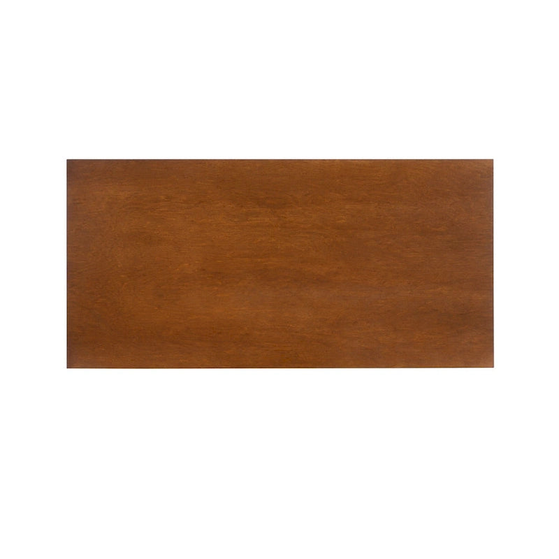 Table basse moderne du milieu du siècle de couleur marron avec étagère inférieure