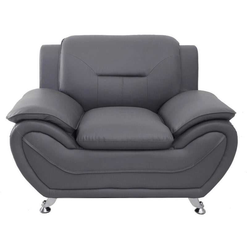 Fauteuil de club en similicuir camel et noir / noir / crème / gris / rouge avec accoudoirs rembourrés – 1 place