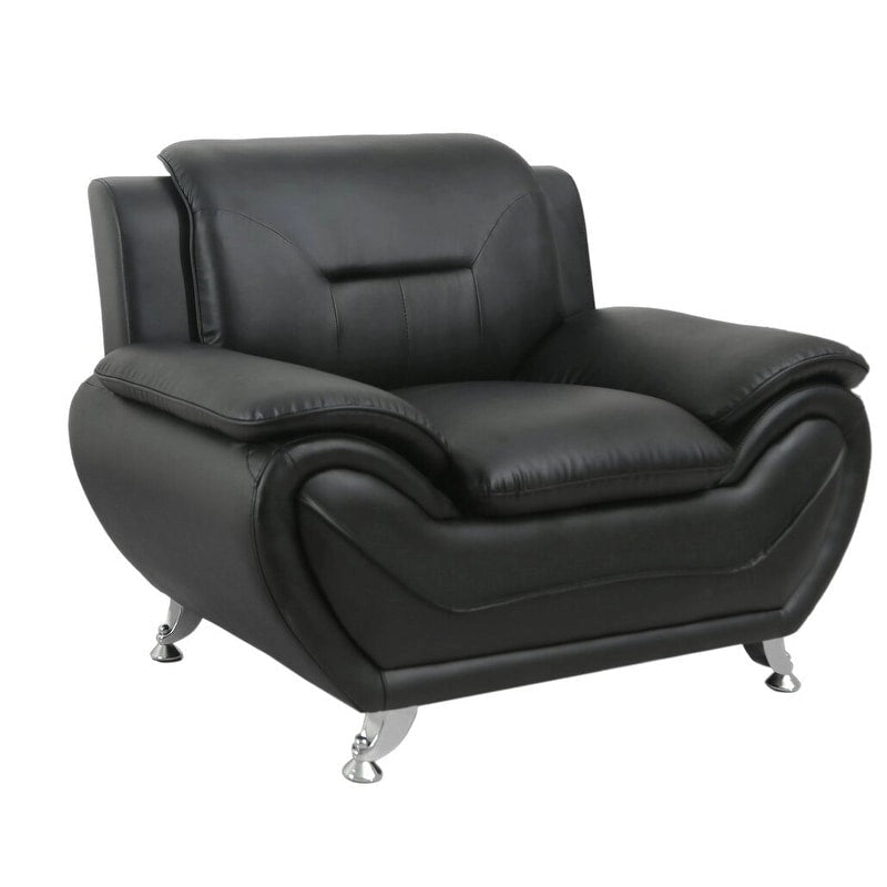 Fauteuil de club en similicuir camel et noir / noir / crème / gris / rouge avec accoudoirs rembourrés – 1 place