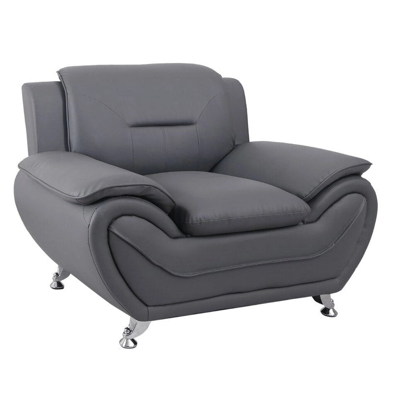 Fauteuil de club en similicuir camel et noir / noir / crème / gris / rouge avec accoudoirs rembourrés – 1 place