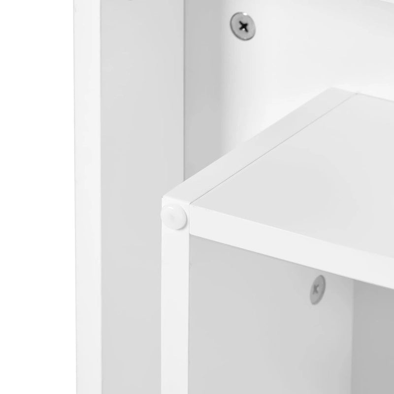 Table basse carrée à 2 niveaux blanc/noir laqué avec ruban LED 16 couleurs