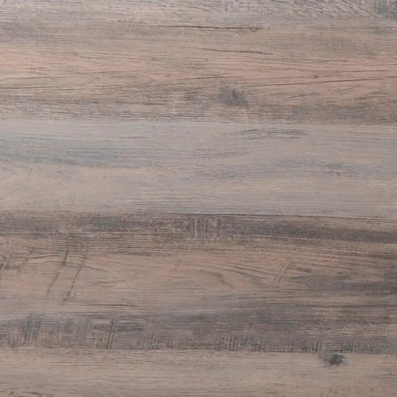 Table d'appoint de ferme à 2 niveaux Chêne Rustique / Effet Gris avec Croisillons et Coins en Métal