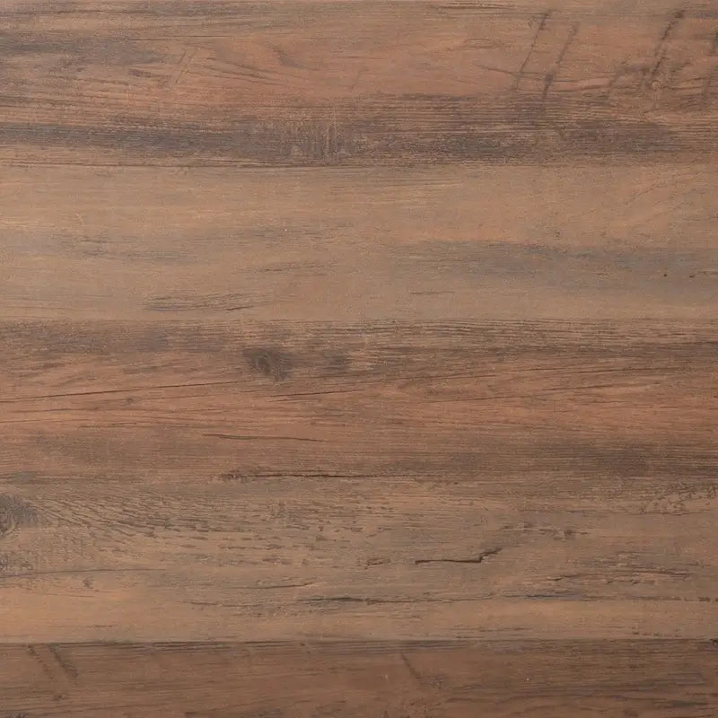 Table d'appoint de ferme à 2 niveaux Chêne Rustique / Effet Gris avec Croisillons et Coins en Métal