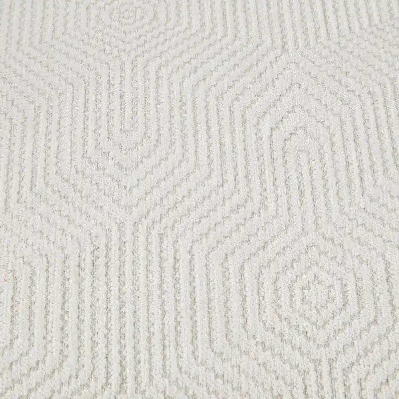 Fauteuil inclinable à dossier haut Jacquard ivoire avec pieds en bois sculpté – 1 place
