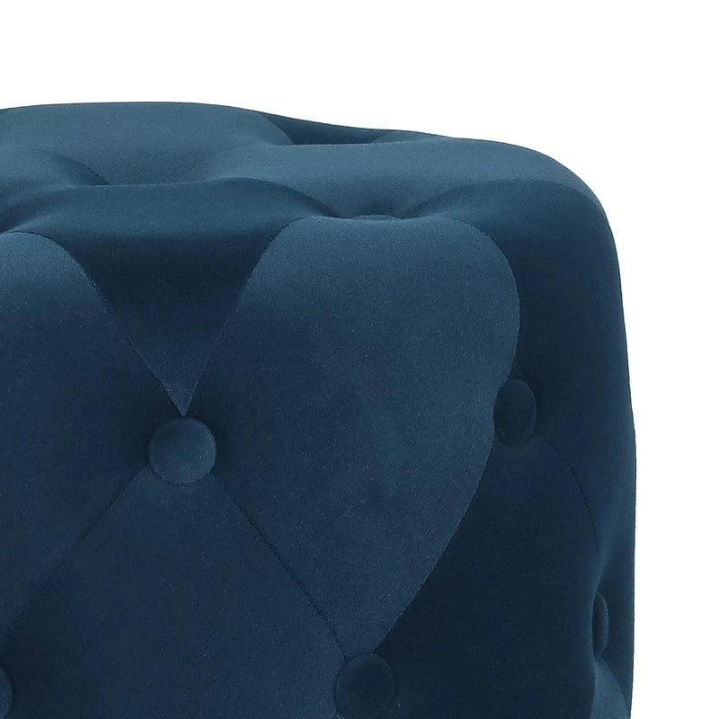 Poufs ronds capitonnés 1 place – Bleu / Vert / Gris / Rose