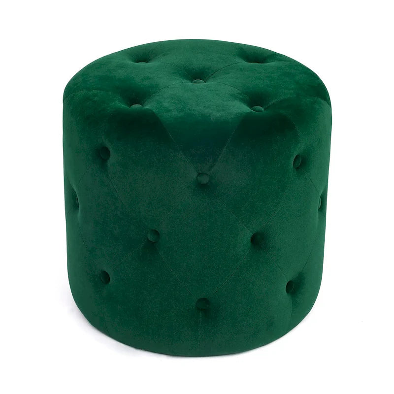 Poufs ronds capitonnés 1 place – Bleu / Vert / Gris / Rose