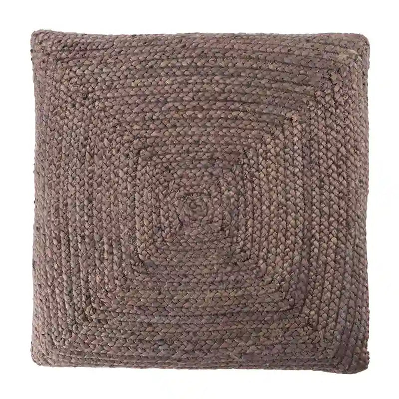 Pouf coussin de sol carré en jute tressé Gris / Bleu / Gris clair / Havane / Ivoire / Rose clair – 1 place
