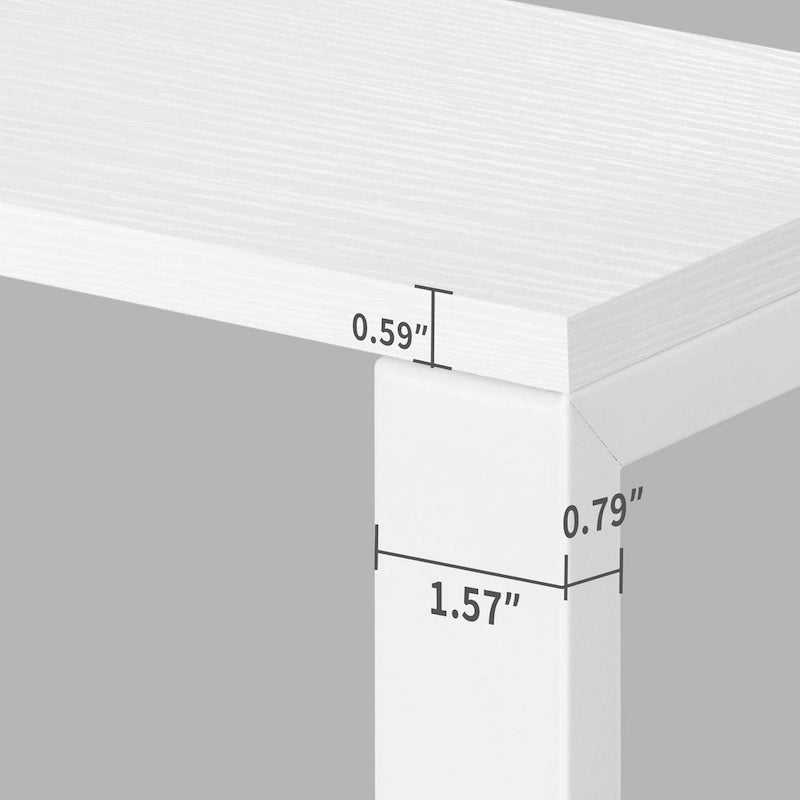 Bureau d'angle en L de 165 cm avec LED RVB, station de charge, support d'écran et rangement - Blanc / Chêne / Gris anthracite / Noir