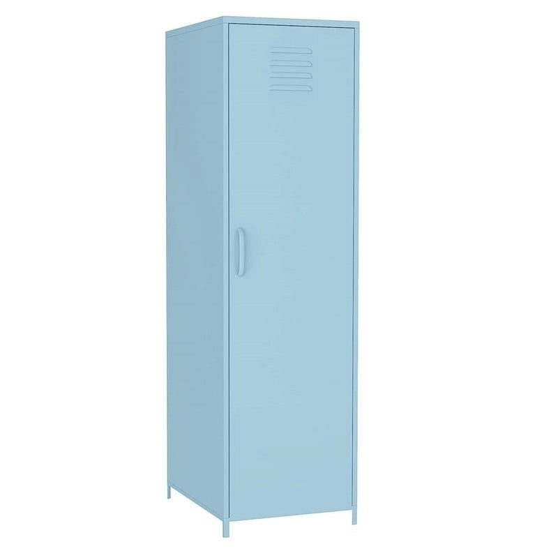 Armoire vestiaire en acier pour enfants, blanc/rouge/bleu/jaune, avec tringle, étagères et portes ventilées
