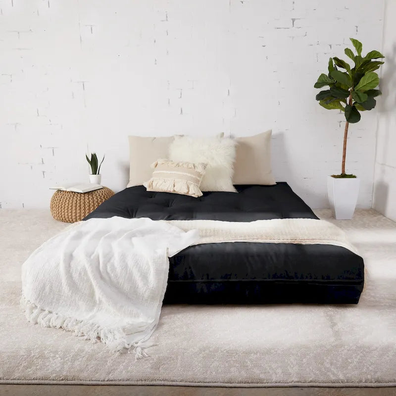 Matelas futon japonais touffeté grand format 8 pouces multicolore – Certifié CertiPUR-US (matelas seulement)