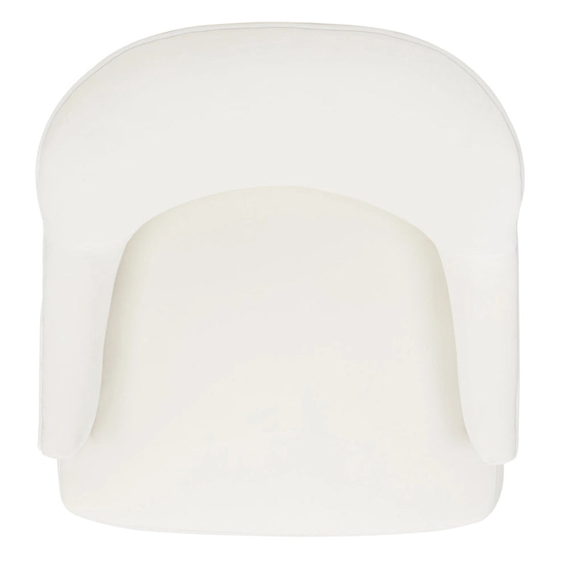 Fauteuil d'appoint en velours bleu clair/blanc/vert avec pieds coniques en noyer – 1 place