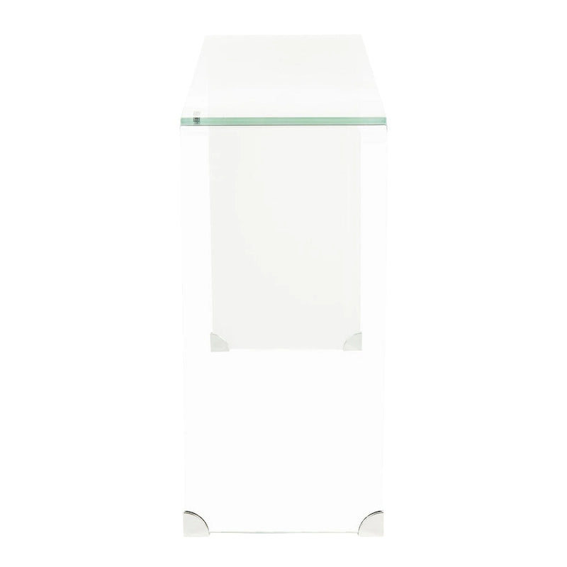 Console en verre dégradé clair / bleu clair – Contemporain Minimaliste