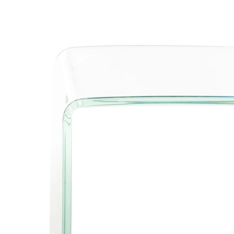Console en verre dégradé clair / bleu clair – Contemporain Minimaliste