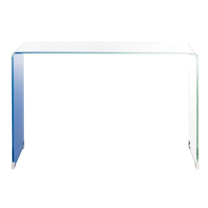 Console en verre dégradé clair / bleu clair – Contemporain Minimaliste