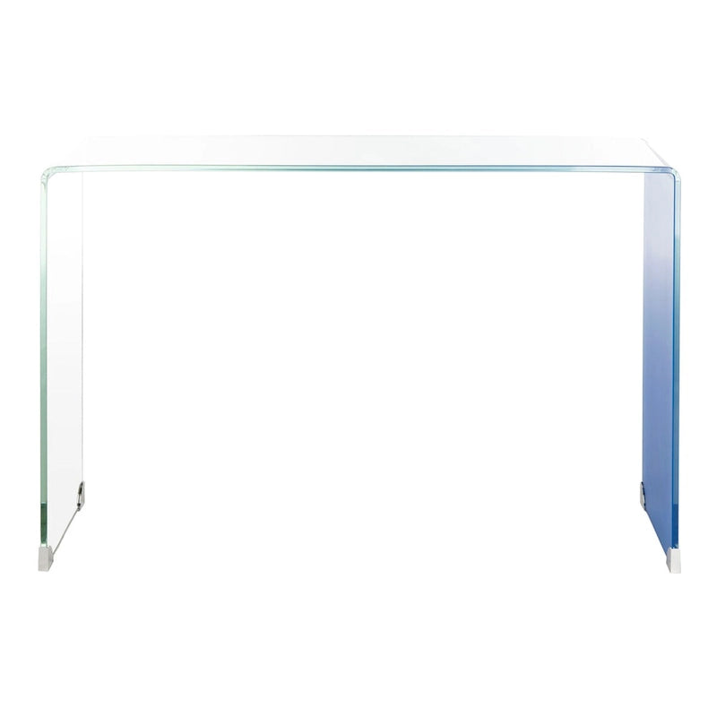 Console en verre dégradé clair / bleu clair – Contemporain Minimaliste