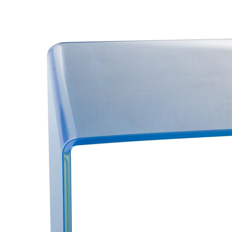Console en verre dégradé clair / bleu clair – Contemporain Minimaliste