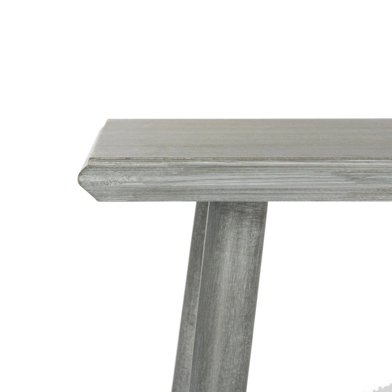 Table console moderne du milieu du siècle brun clair / gris ardoise / blanc vintage