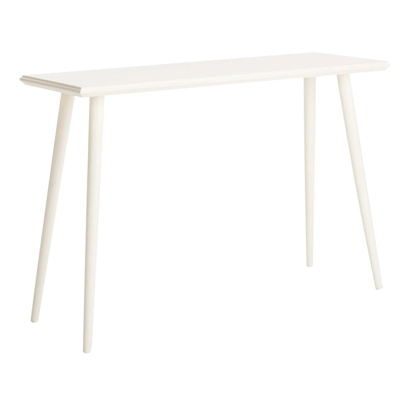 Table console moderne du milieu du siècle brun clair / gris ardoise / blanc vintage