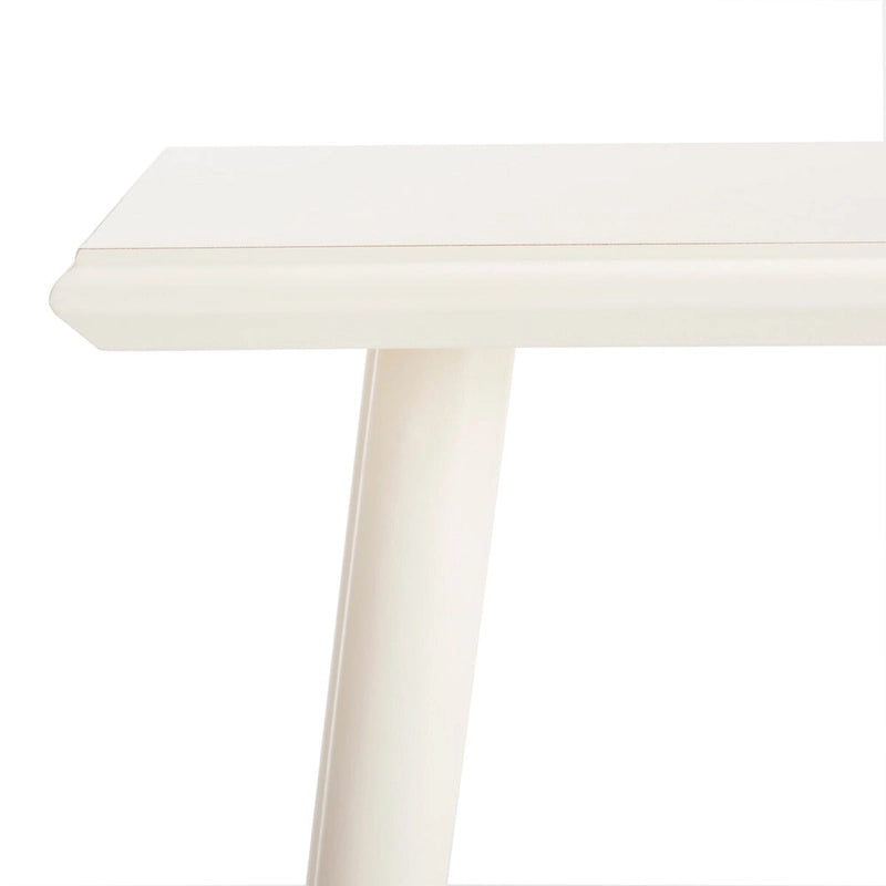 Table console moderne du milieu du siècle brun clair / gris ardoise / blanc vintage