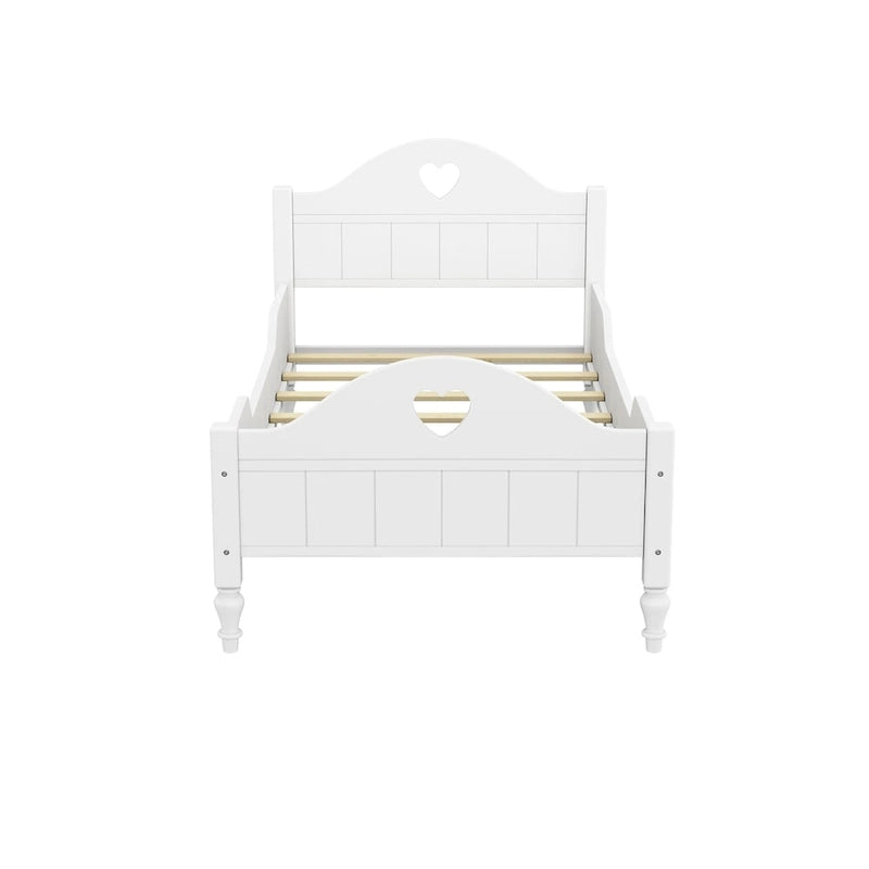 Lit jumeau rose / vert / blanc / turquoise pour enfant avec barrières de sécurité latérales, tête et pied de lit – 1 enfant