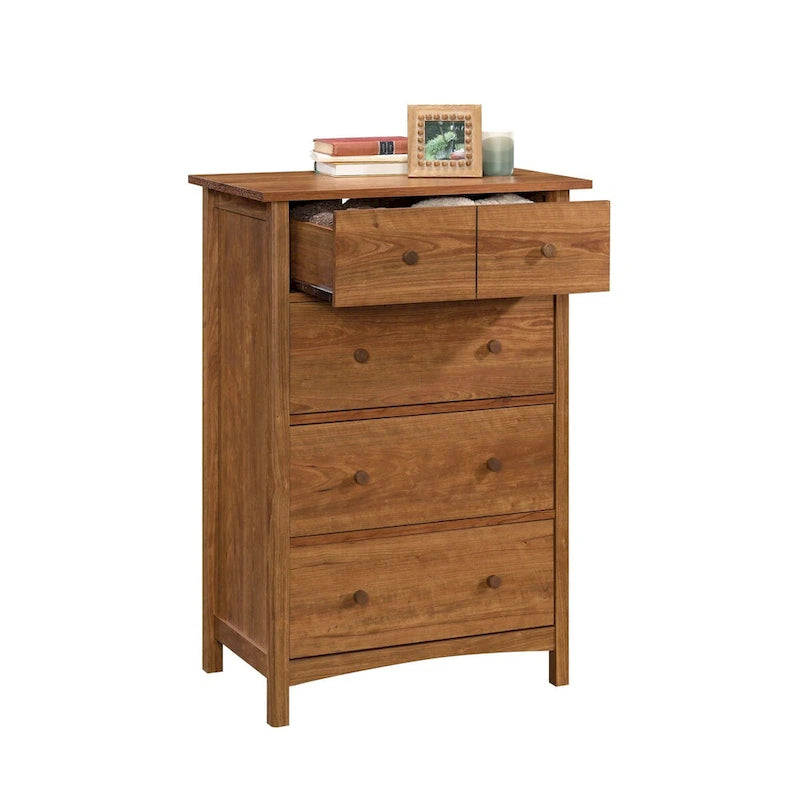 Commode style Shaker à 4 tiroirs Mystic Oak avec tiroirs inférieurs profonds et sangle anti-basculement