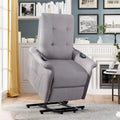Fauteuil inclinable releveur électrique gris clair/gris foncé avec massage et télécommande – 1 place
