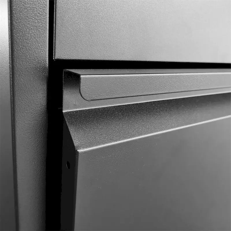 Meuble de classement vertical à 3 tiroirs en acier (blanc/noir) avec serrure, tiroirs à extension totale et conception anti-basculement