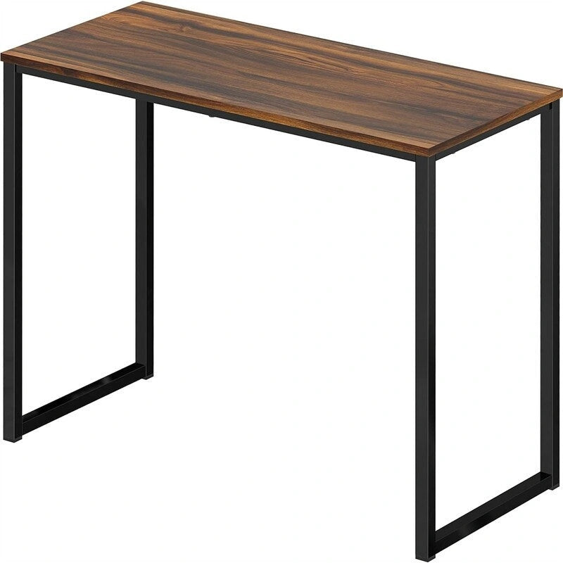 Bureau d'ordinateur 32" avec cadre en acier, blanc/noyer/érable/espresso/noir/chêne/brun rustique