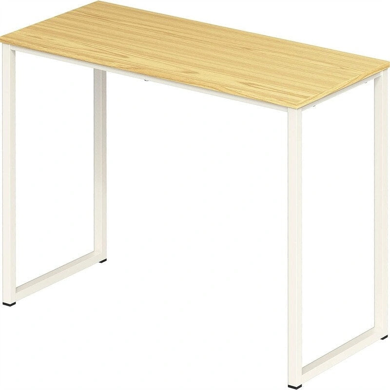 Bureau d'ordinateur 32" avec cadre en acier, blanc/noyer/érable/espresso/noir/chêne/brun rustique