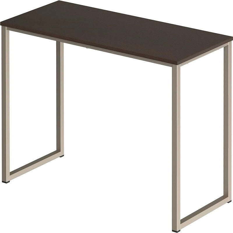 Bureau d'ordinateur 32" avec cadre en acier, blanc/noyer/érable/espresso/noir/chêne/brun rustique