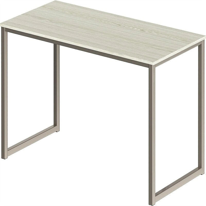 Bureau d'ordinateur 32" avec cadre en acier, blanc/noyer/érable/espresso/noir/chêne/brun rustique