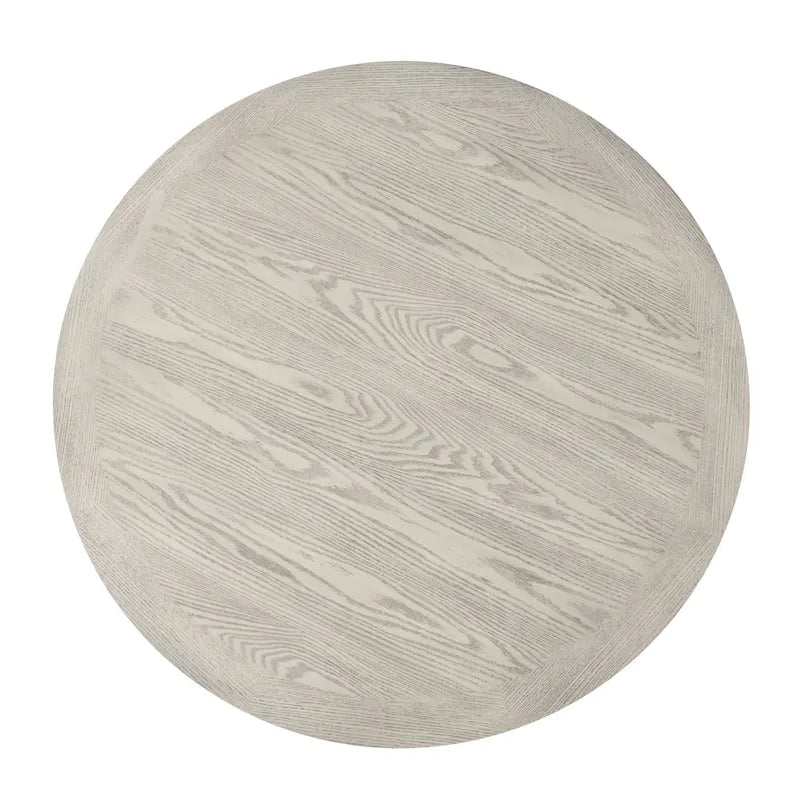 Table à manger ronde bicolore gris et noir avec piètement en pin entrecroisé – 4 places