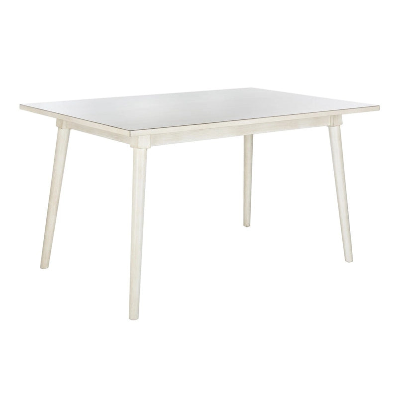 Table à manger rectangulaire Noyer / Blanc antique – 4 places