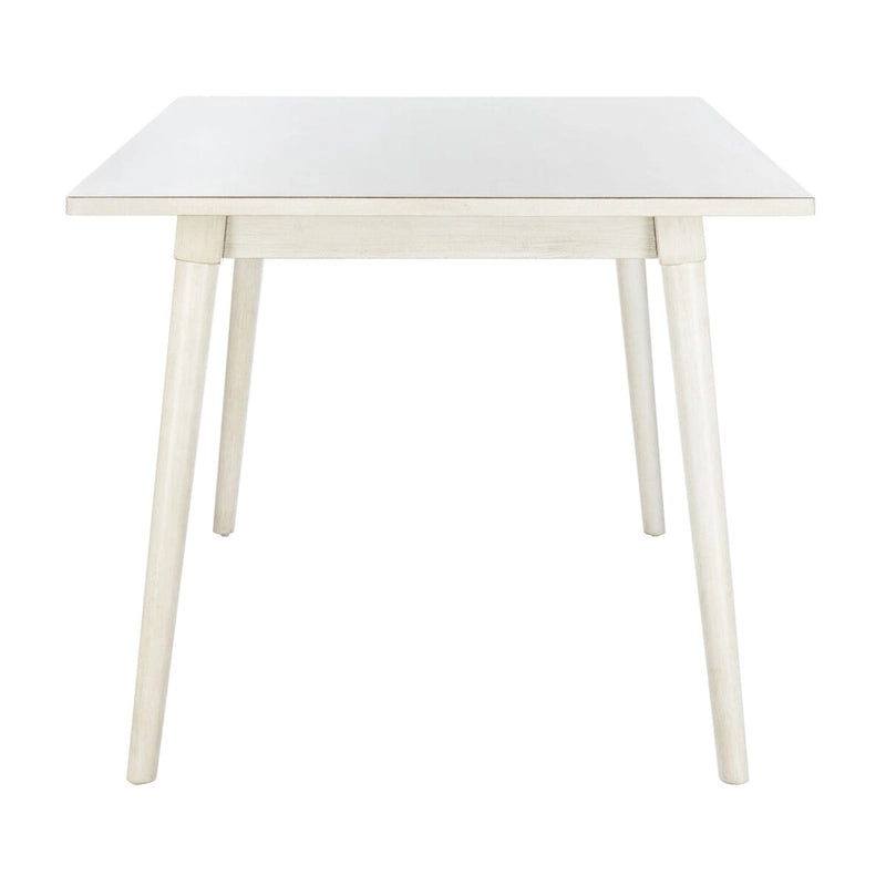 Table à manger rectangulaire Noyer / Blanc antique – 4 places