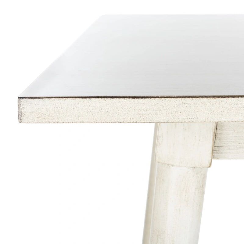 Table à manger rectangulaire Noyer / Blanc antique – 4 places