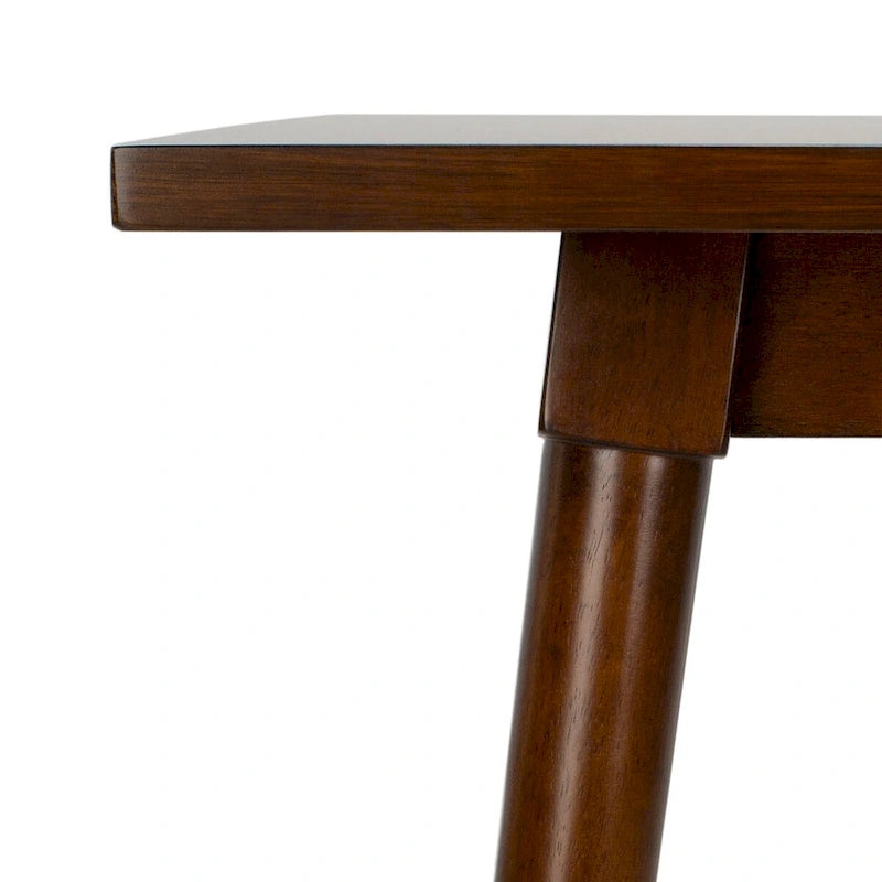 Table à manger rectangulaire Noyer / Blanc antique – 4 places